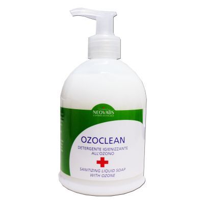 Detergente desinfectante con ozono OZOCLEAN 500ml, para manos y cara. 