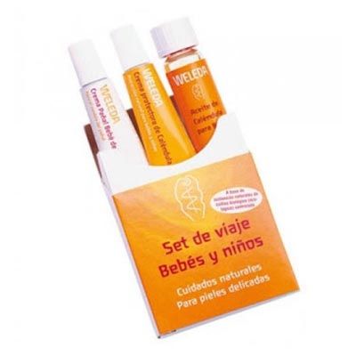 SET DE VIAJE BEBÉS Y NIÑOS 3x10 ml, cuidado naturales para pieles delicadas.