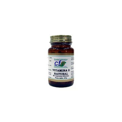 COMPLEMENTO ALIMENTICIO Vitamina E natural 60 cap, antioxidante, sistema inmunológico, nervioso y cardiovascular.